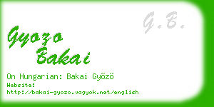 gyozo bakai business card
