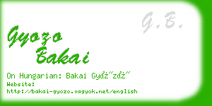 gyozo bakai business card